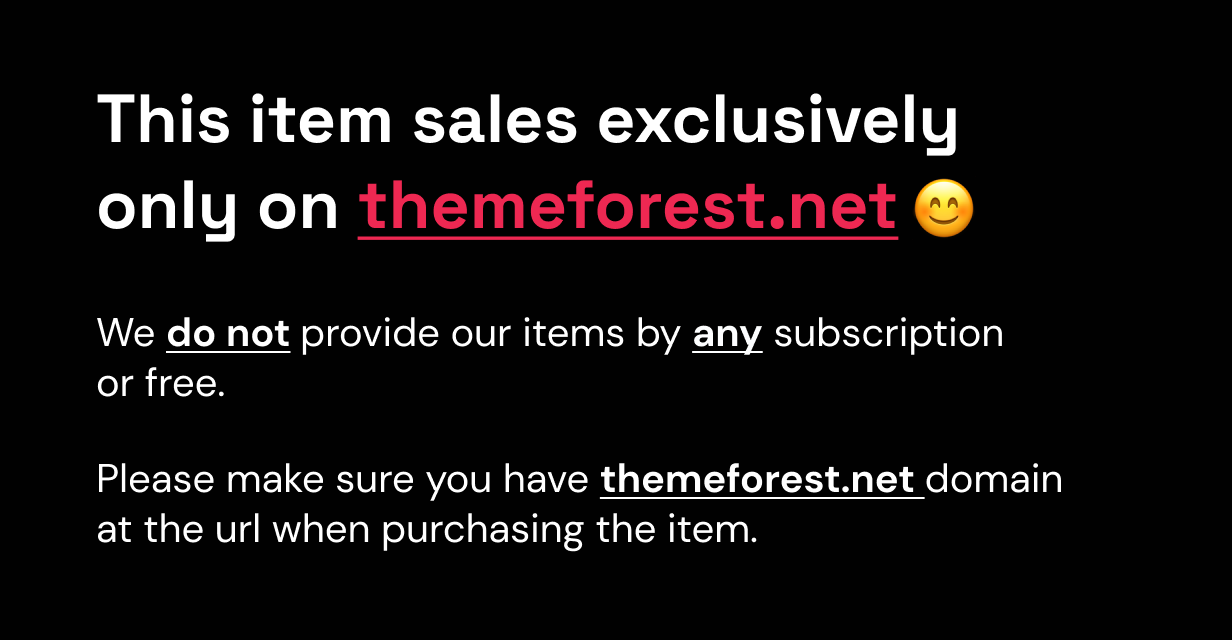 Penjualan eksklusif di ThemeForest.
