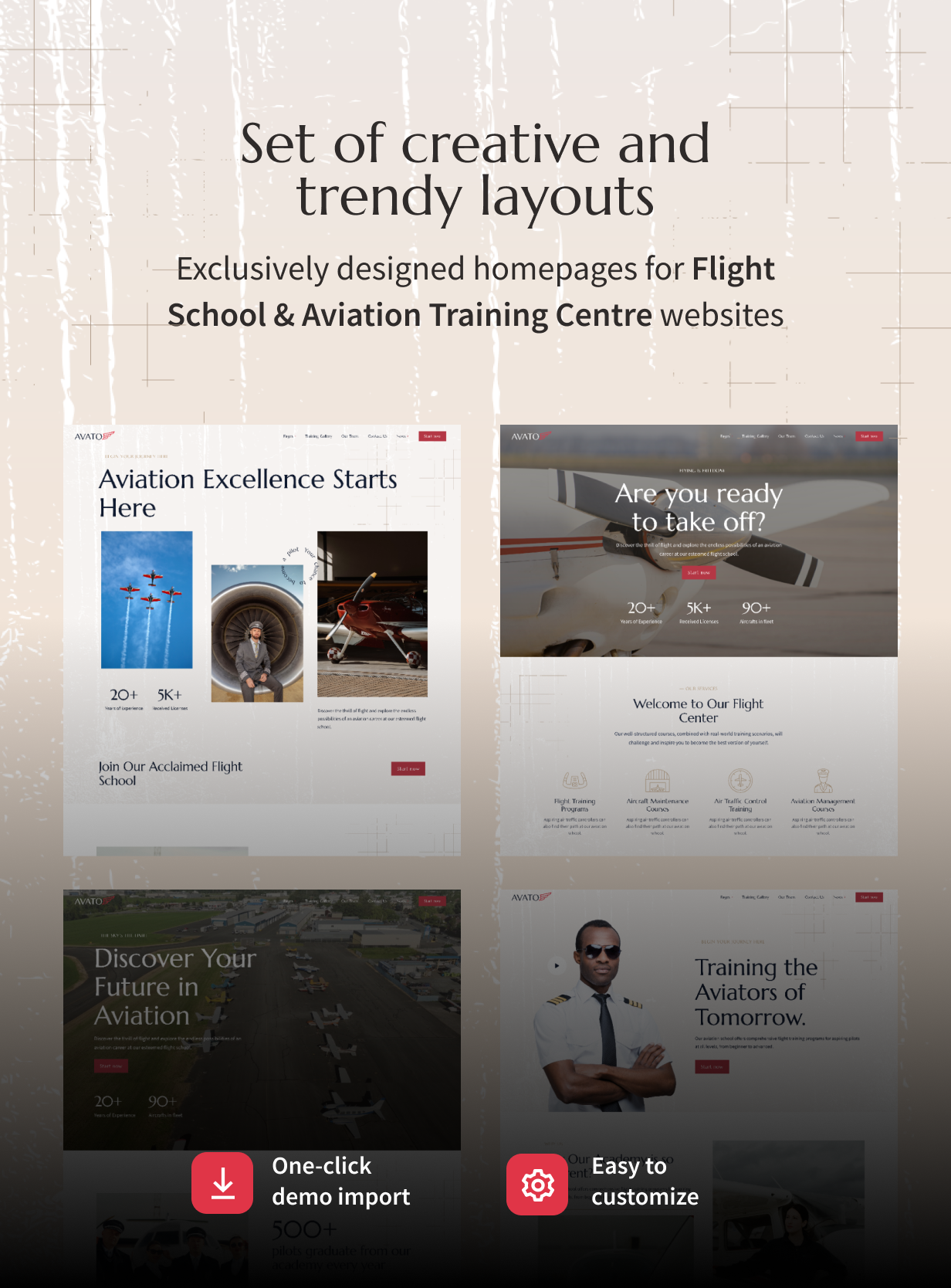 Avato - Flight School & Aviation Training Centre WordPress Theme