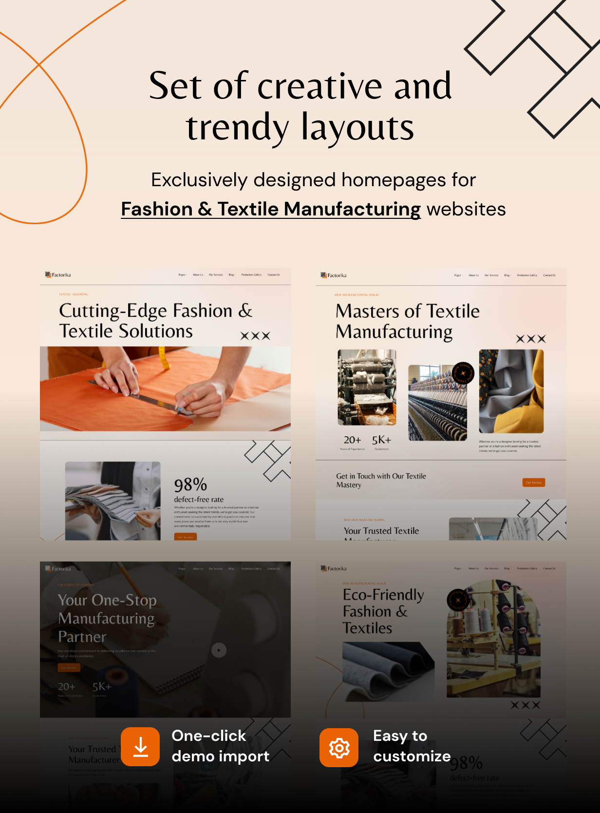 Factorika - Fashion & Textile Manufacturing WordPress Theme