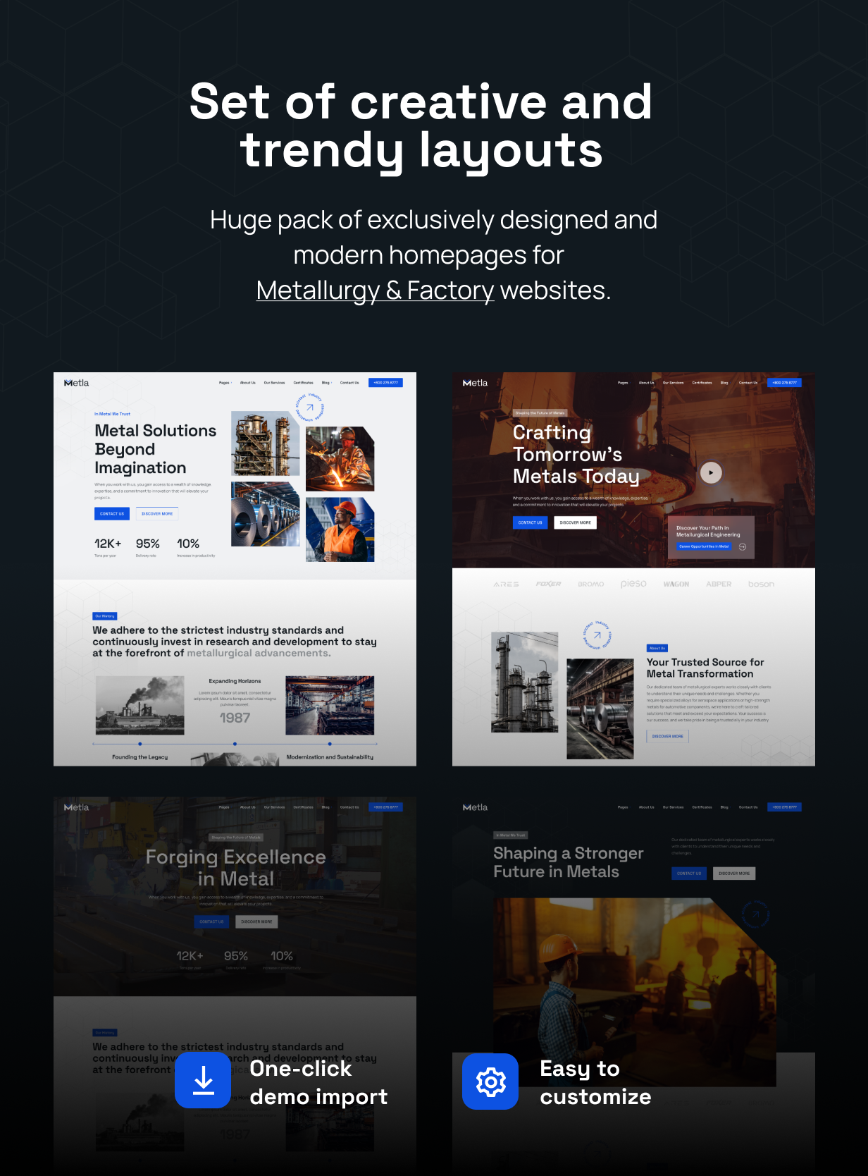 Metla - Metallurgy Industry & Factory WordPress Theme