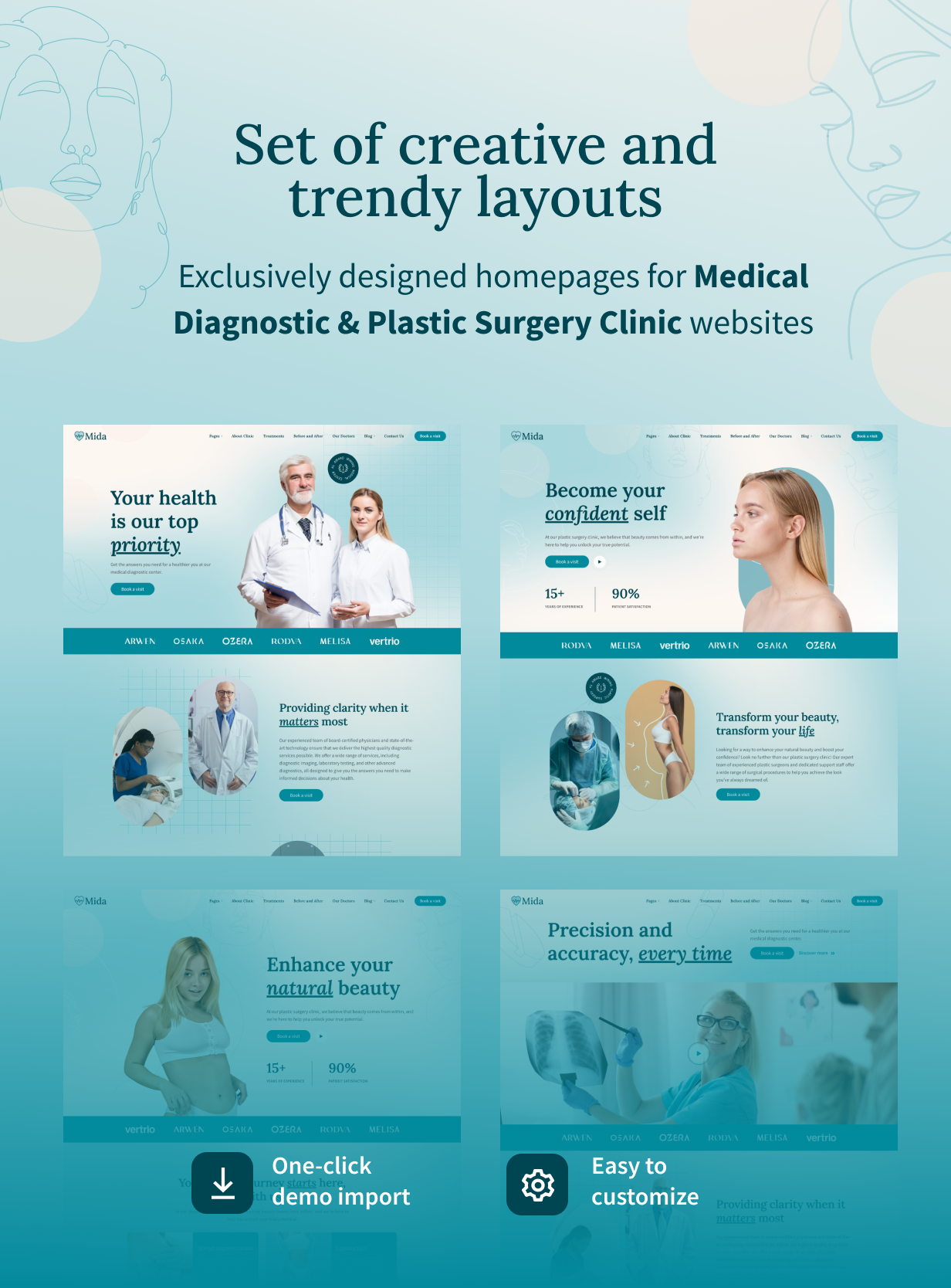 Mida - Medical Diagnostic & Plastic Surgery Clinic WordPress Theme
